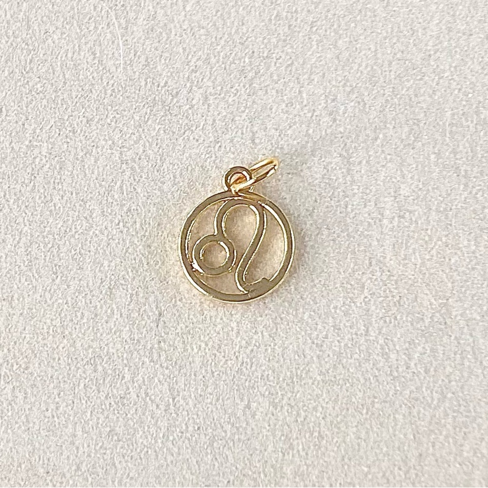 Golden Lion Zodiac Charm